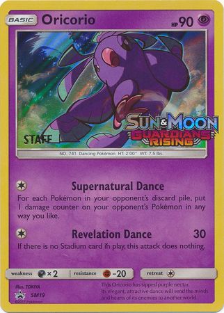 Oricorio (SM19) (Staff Prerelease Promo) [Sun & Moon: Black Star Promos] | Jomio and Rueliete's Cards and Comics
