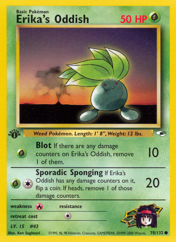 Erika's Oddish (78/132) [Gym Heroes 1st Edition] | Jomio and Rueliete's Cards and Comics