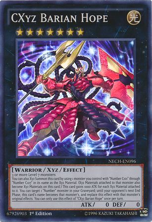 CXyz Barian Hope [NECH-EN096] Super Rare | Jomio and Rueliete's Cards and Comics