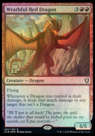Wrathful Red Dragon [Commander Legends: Battle for Baldur's Gate Prerelease Promos] | Jomio and Rueliete's Cards and Comics