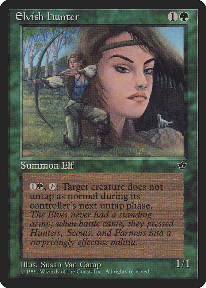 Elvish Hunter (Susan Van Camp) [Fallen Empires] | Jomio and Rueliete's Cards and Comics