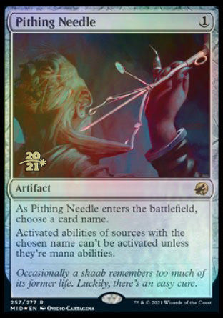 Pithing Needle [Innistrad: Midnight Hunt Prerelease Promos] | Jomio and Rueliete's Cards and Comics