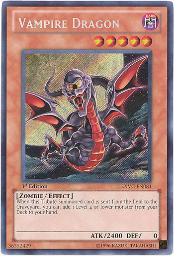 Vampire Dragon [EXVC-EN081] Secret Rare | Jomio and Rueliete's Cards and Comics