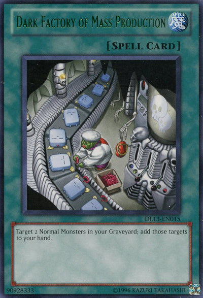 Dark Factory of Mass Production (Green) [DL13-EN015] Rare | Jomio and Rueliete's Cards and Comics