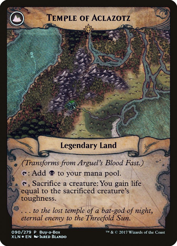 Arguel's Blood Fast // Temple of Aclazotz (Buy-A-Box) [Ixalan Treasure Chest] | Jomio and Rueliete's Cards and Comics