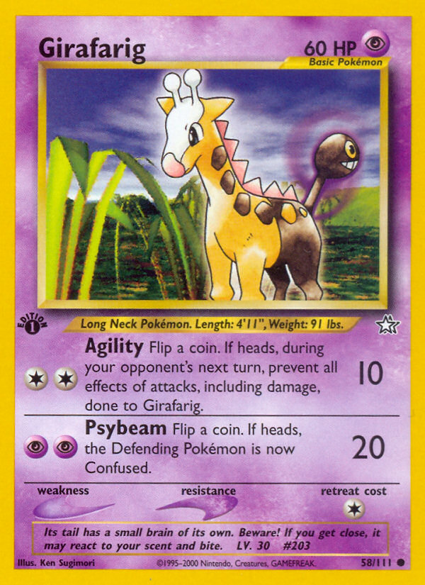 Girafarig (58/111) [Neo Genesis 1st Edition] | Jomio and Rueliete's Cards and Comics