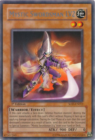 Mystic Swordsman LV2 [SOD-EN011] Rare | Jomio and Rueliete's Cards and Comics