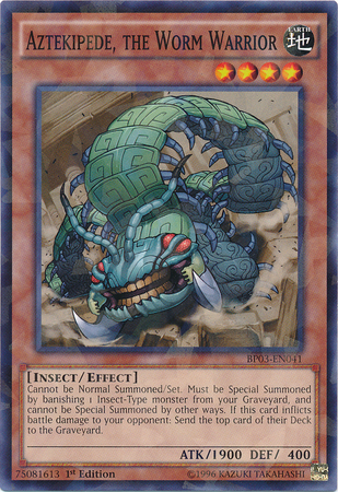 Aztekipede, the Worm Warrior (Shatterfoil) [BP03-EN041] Rare | Jomio and Rueliete's Cards and Comics