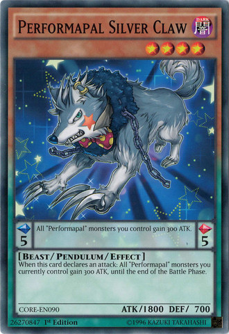 Performapal Silver Claw [CORE-EN090] Common | Jomio and Rueliete's Cards and Comics