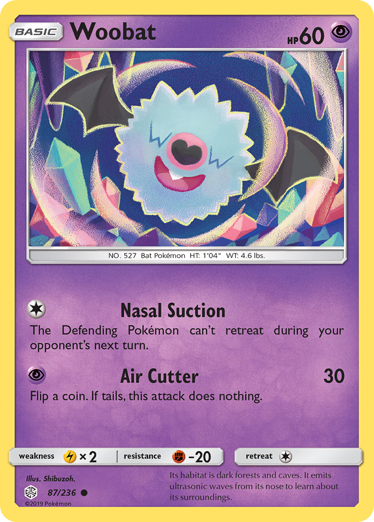 Woobat (87/236) [Sun & Moon: Cosmic Eclipse] | Jomio and Rueliete's Cards and Comics