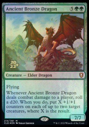 Ancient Bronze Dragon [Commander Legends: Battle for Baldur's Gate Prerelease Promos] | Jomio and Rueliete's Cards and Comics