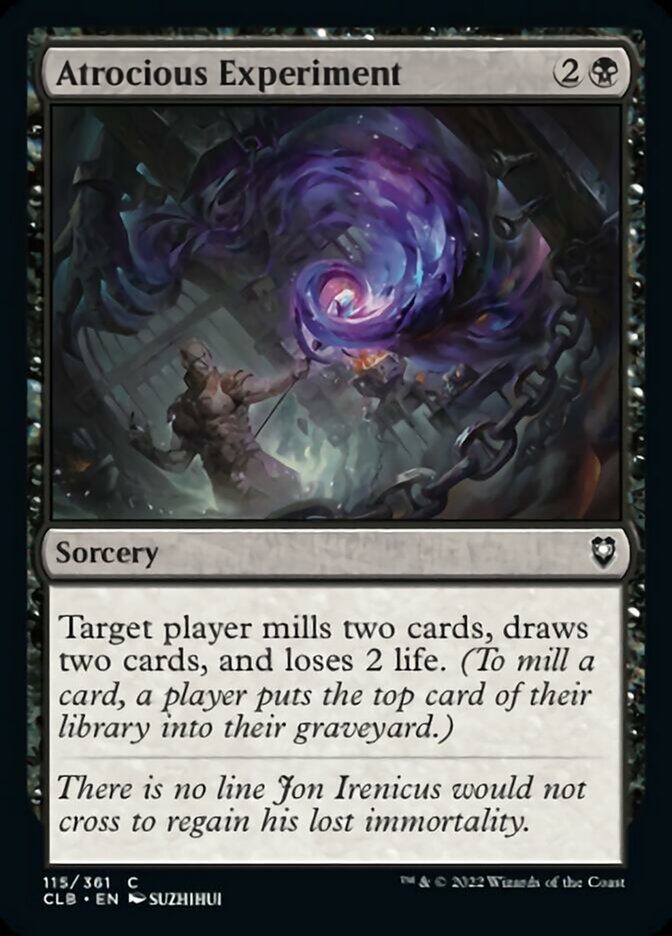 Atrocious Experiment [Commander Legends: Battle for Baldur's Gate] | Jomio and Rueliete's Cards and Comics