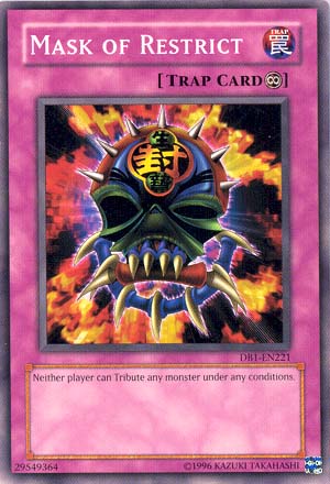 Mask of Restrict [DB1-EN221] Common | Jomio and Rueliete's Cards and Comics