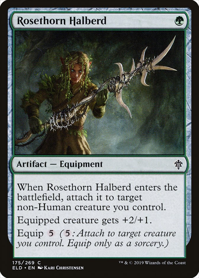 Rosethorn Halberd [Throne of Eldraine] | Jomio and Rueliete's Cards and Comics