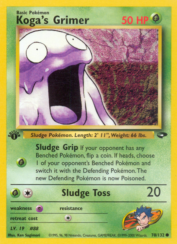 Koga's Grimer (78/132) [Gym Challenge 1st Edition] | Jomio and Rueliete's Cards and Comics