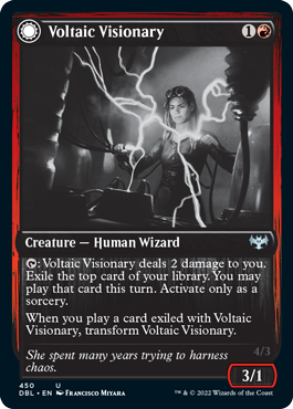 Voltaic Visionary // Volt-Charged Berserker [Innistrad: Double Feature] | Jomio and Rueliete's Cards and Comics