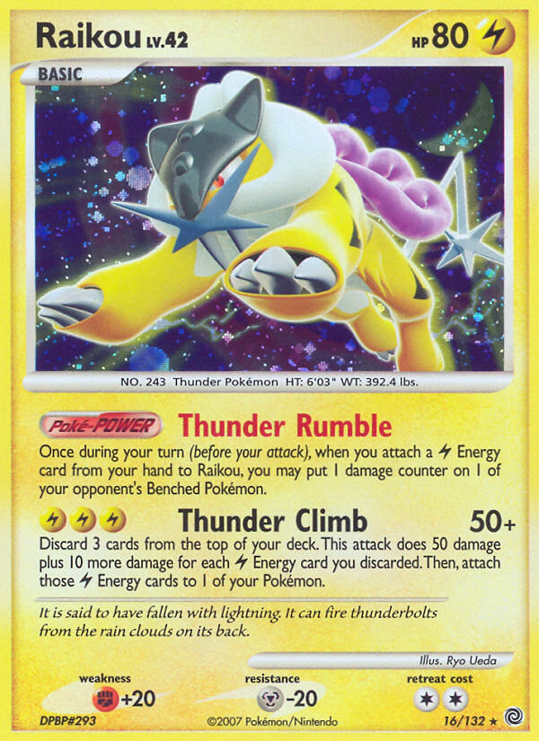 Raikou (16/132) [Diamond & Pearl: Secret Wonders] | Jomio and Rueliete's Cards and Comics