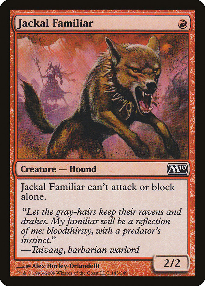 Jackal Familiar [Magic 2010] | Jomio and Rueliete's Cards and Comics