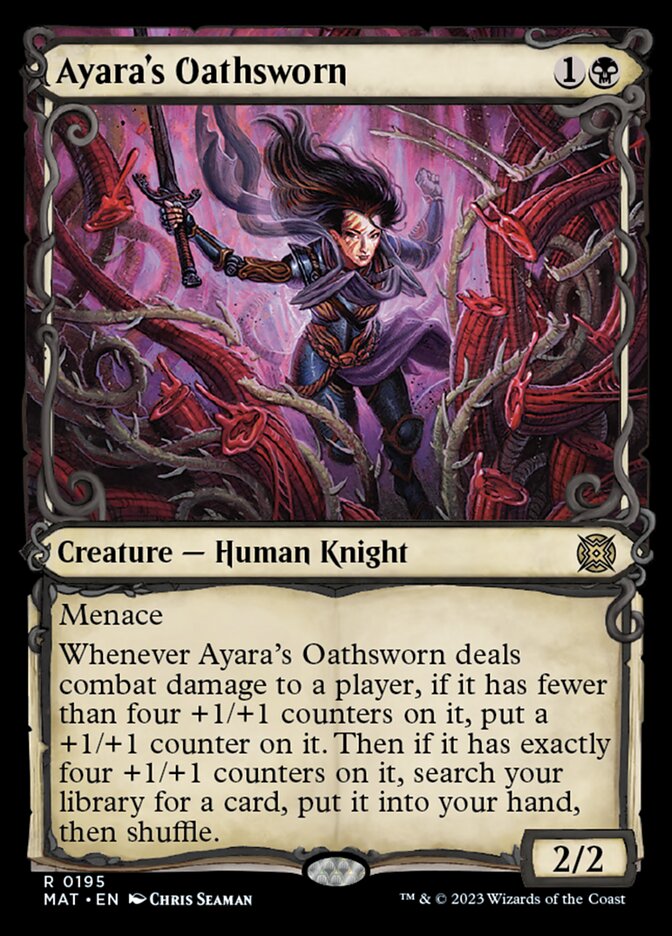 Ayara's Oathsworn (Showcase Halo Foil) [March of the Machine: The Aftermath] | Jomio and Rueliete's Cards and Comics