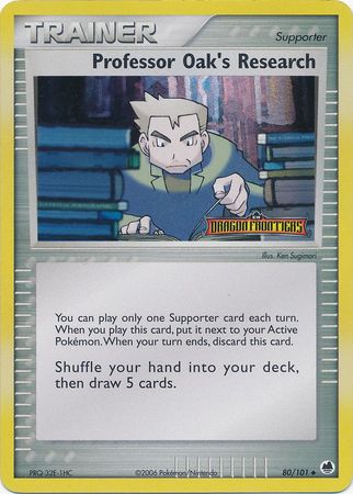 Professor Oak's Research (80/101) (Stamped) [EX: Dragon Frontiers] | Jomio and Rueliete's Cards and Comics