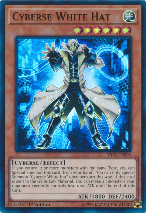 Cyberse White Hat [YS18-EN004] Ultra Rare | Jomio and Rueliete's Cards and Comics