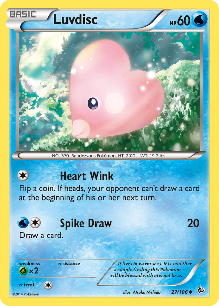 Luvdisc (27/106) [XY: Flashfire] | Jomio and Rueliete's Cards and Comics