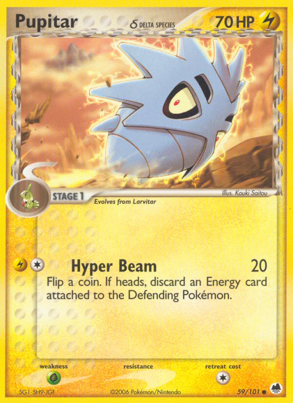 Pupitar (59/101) (Delta Species) [EX: Dragon Frontiers] | Jomio and Rueliete's Cards and Comics