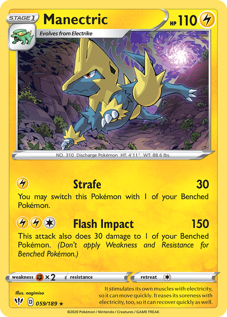 Manectric (059/189) [Sword & Shield: Darkness Ablaze] | Jomio and Rueliete's Cards and Comics