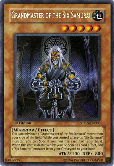 Grandmaster of the Six Samurai [STON-EN000] Secret Rare | Jomio and Rueliete's Cards and Comics