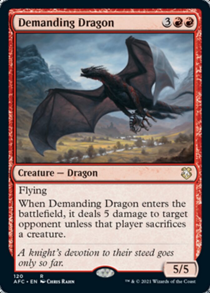 Demanding Dragon [Dungeons & Dragons: Adventures in the Forgotten Realms Commander] | Jomio and Rueliete's Cards and Comics