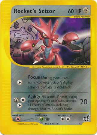 Rocket's Scizor (4) (Winner) [Best of Promos] | Jomio and Rueliete's Cards and Comics