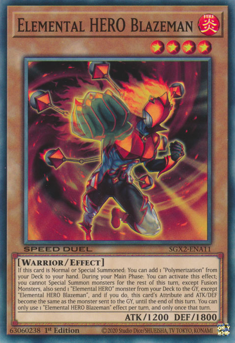 Elemental HERO Blazeman [SGX2-ENA11] Common | Jomio and Rueliete's Cards and Comics
