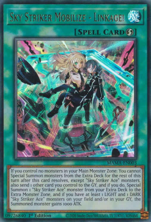 Sky Striker Mobilize - Linkage! [MAMA-EN003] Ultra Rare | Jomio and Rueliete's Cards and Comics