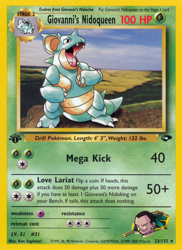Giovanni's Nidoqueen (23/132) [Gym Challenge 1st Edition] | Jomio and Rueliete's Cards and Comics
