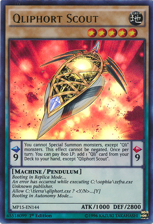 Qliphort Scout [MP15-EN144] Ultra Rare | Jomio and Rueliete's Cards and Comics
