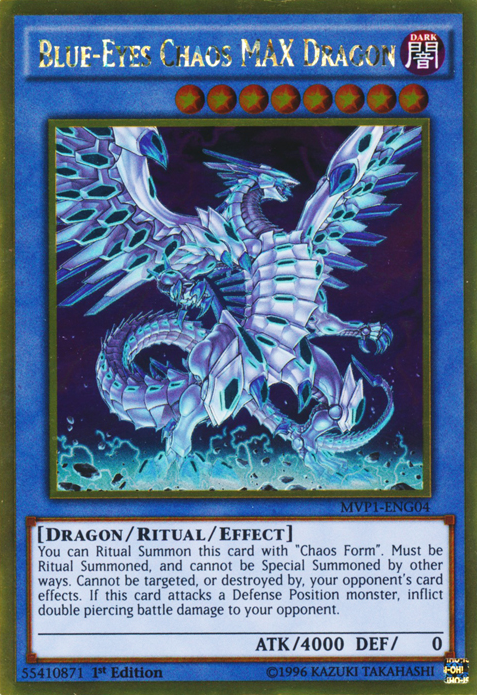 Blue-Eyes Chaos MAX Dragon [MVP1-ENG04] Gold Rare | Jomio and Rueliete's Cards and Comics