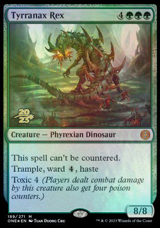 Tyrranax Rex [Phyrexia: All Will Be One Prerelease Promos] | Jomio and Rueliete's Cards and Comics
