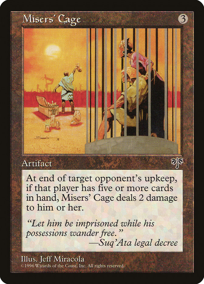 Misers' Cage [Mirage] | Jomio and Rueliete's Cards and Comics