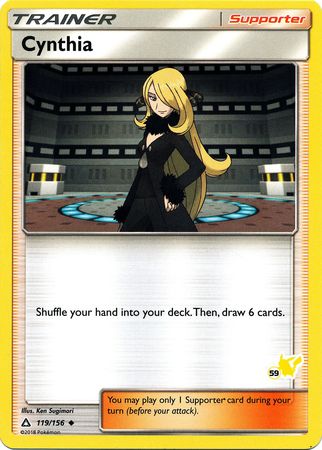 Cynthia (119/156) (Pikachu Stamp #59) [Battle Academy 2020] | Jomio and Rueliete's Cards and Comics