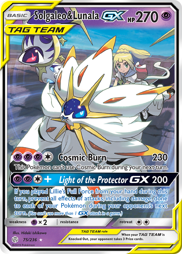 Solgaleo & Lunala GX (75/236) [Sun & Moon: Cosmic Eclipse] | Jomio and Rueliete's Cards and Comics