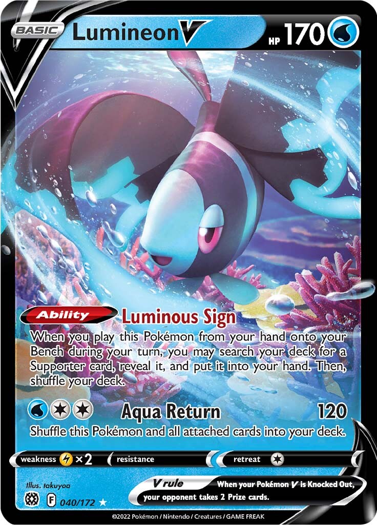 Lumineon V (040/172) [Sword & Shield: Brilliant Stars] | Jomio and Rueliete's Cards and Comics