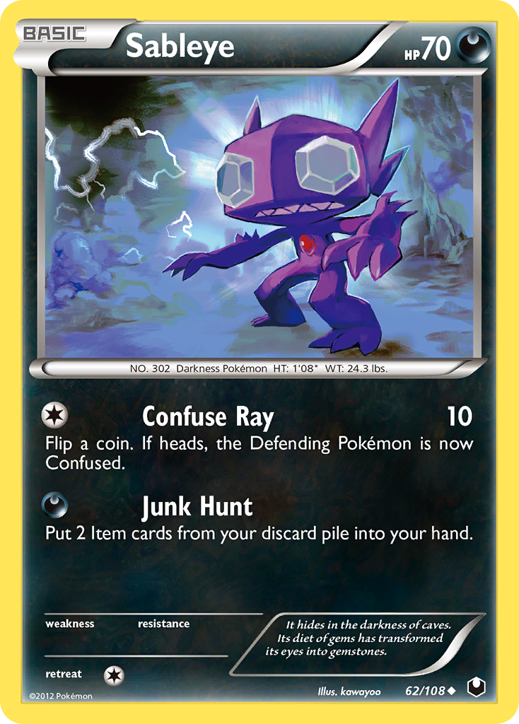 Sableye (62/108) [Black & White: Dark Explorers] | Jomio and Rueliete's Cards and Comics