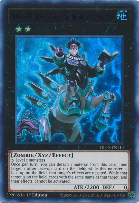 Number 45: Crumble Logos the Prophet of Demolition (Purple) [DLCS-EN119] Ultra Rare | Jomio and Rueliete's Cards and Comics