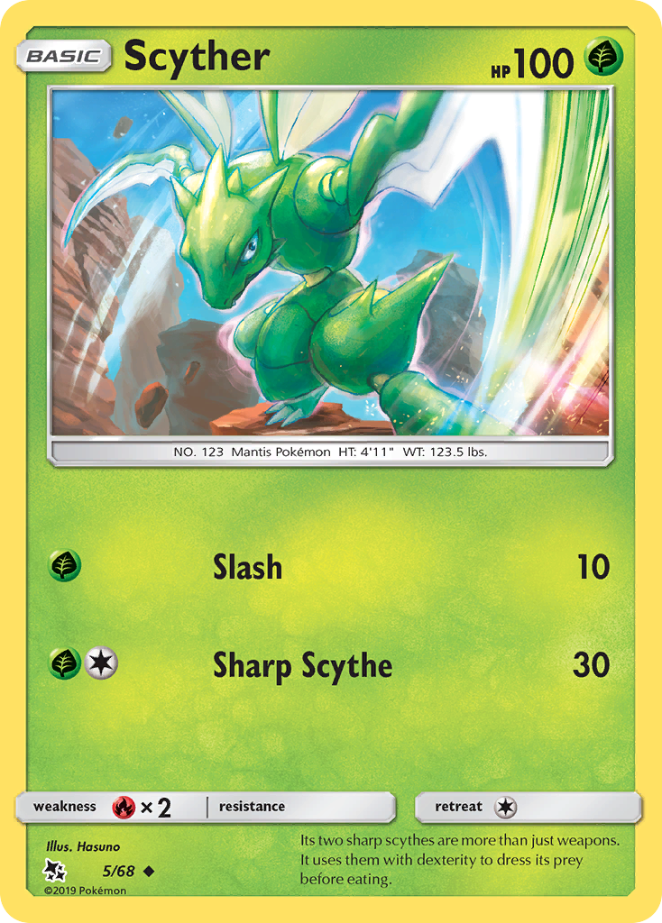 Scyther (5/68) [Sun & Moon: Hidden Fates] | Jomio and Rueliete's Cards and Comics