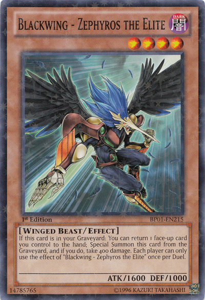 Blackwing - Zephyros the Elite [BP01-EN215] Starfoil Rare | Jomio and Rueliete's Cards and Comics