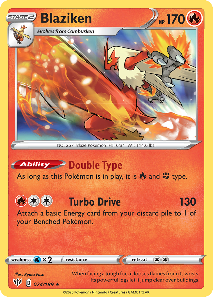 Blaziken (024/189) [Sword & Shield: Darkness Ablaze] | Jomio and Rueliete's Cards and Comics