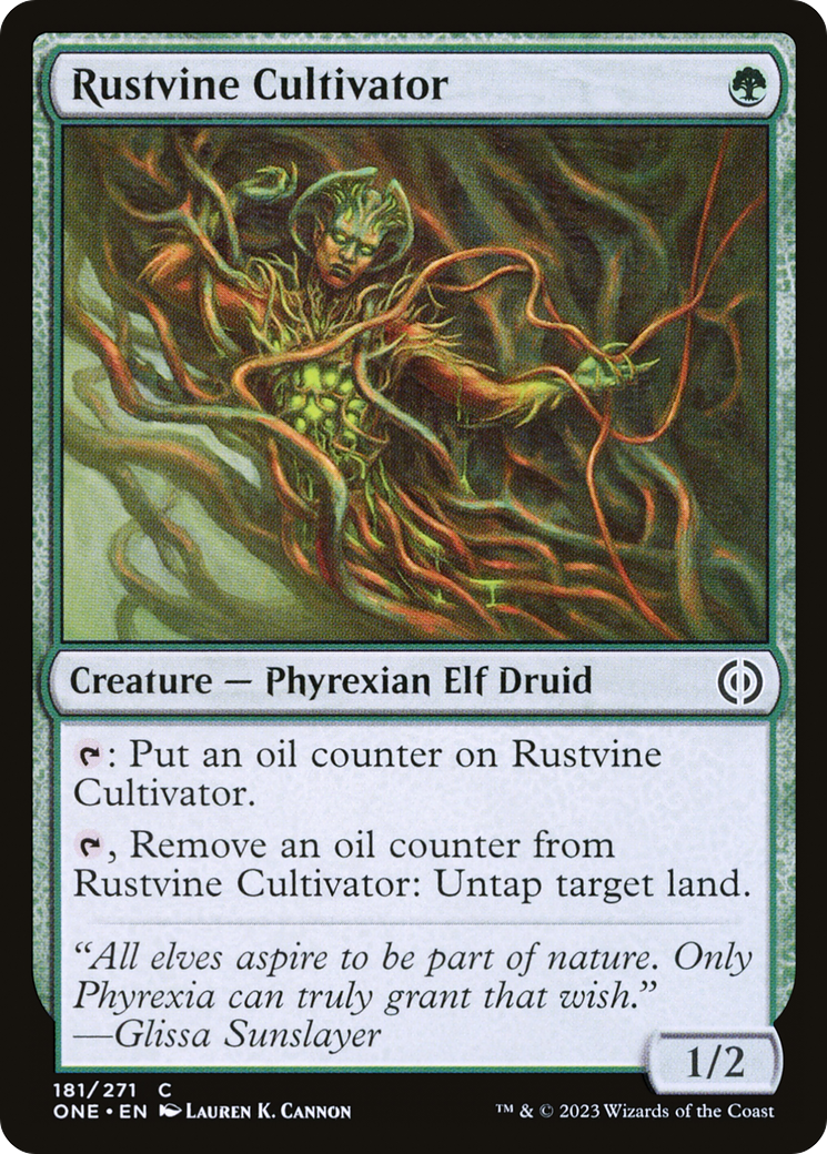 Rustvine Cultivator [Phyrexia: All Will Be One] | Jomio and Rueliete's Cards and Comics