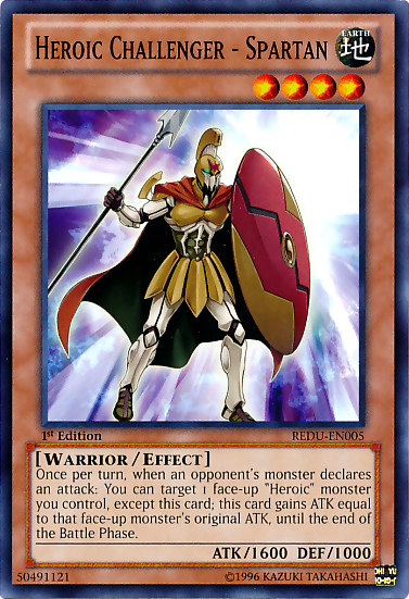 Heroic Challenger - Spartan [REDU-EN005] Common | Jomio and Rueliete's Cards and Comics