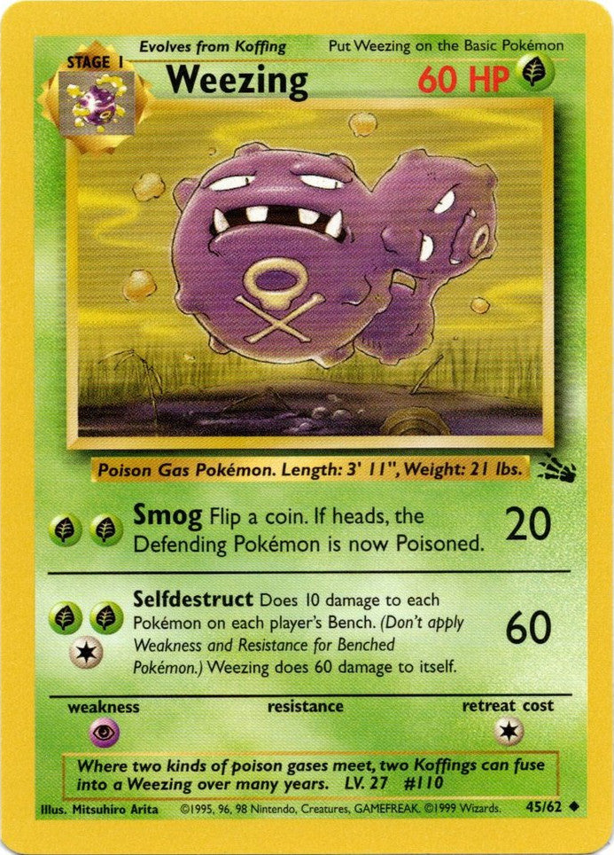 Weezing (45/62) [Fossil Unlimited] | Jomio and Rueliete's Cards and Comics