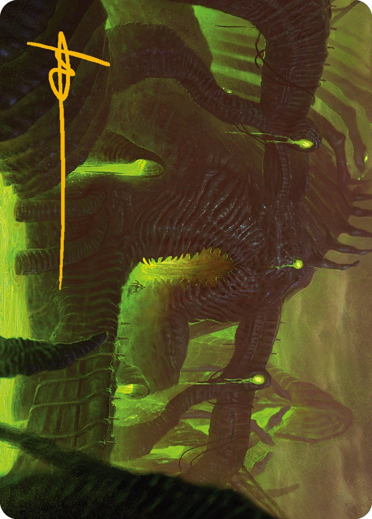 The Dross Pits Art Card (Gold-Stamped Signature) [Phyrexia: All Will Be One Art Series] | Jomio and Rueliete's Cards and Comics